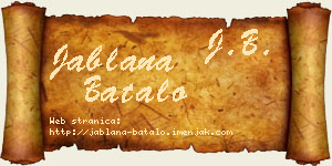 Jablana Batalo vizit kartica